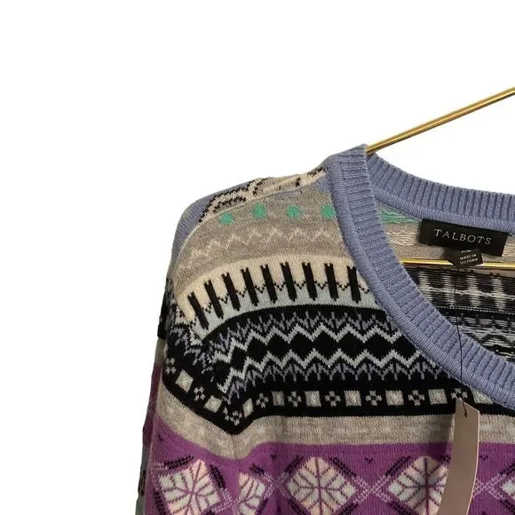 Talbots Fair Isle Wool Blend Crewneck Sweater Size XL NWT - Picture 5 of 12